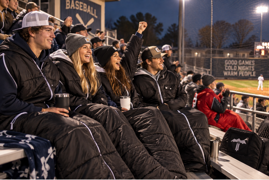 Selected ThermoTuff brand image of fans cheering at a baseball game